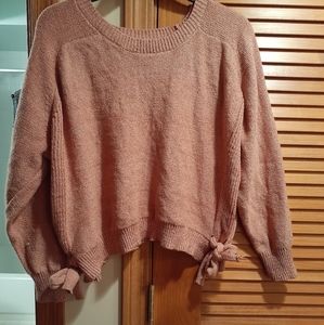 Crop top cardigan with bow ties